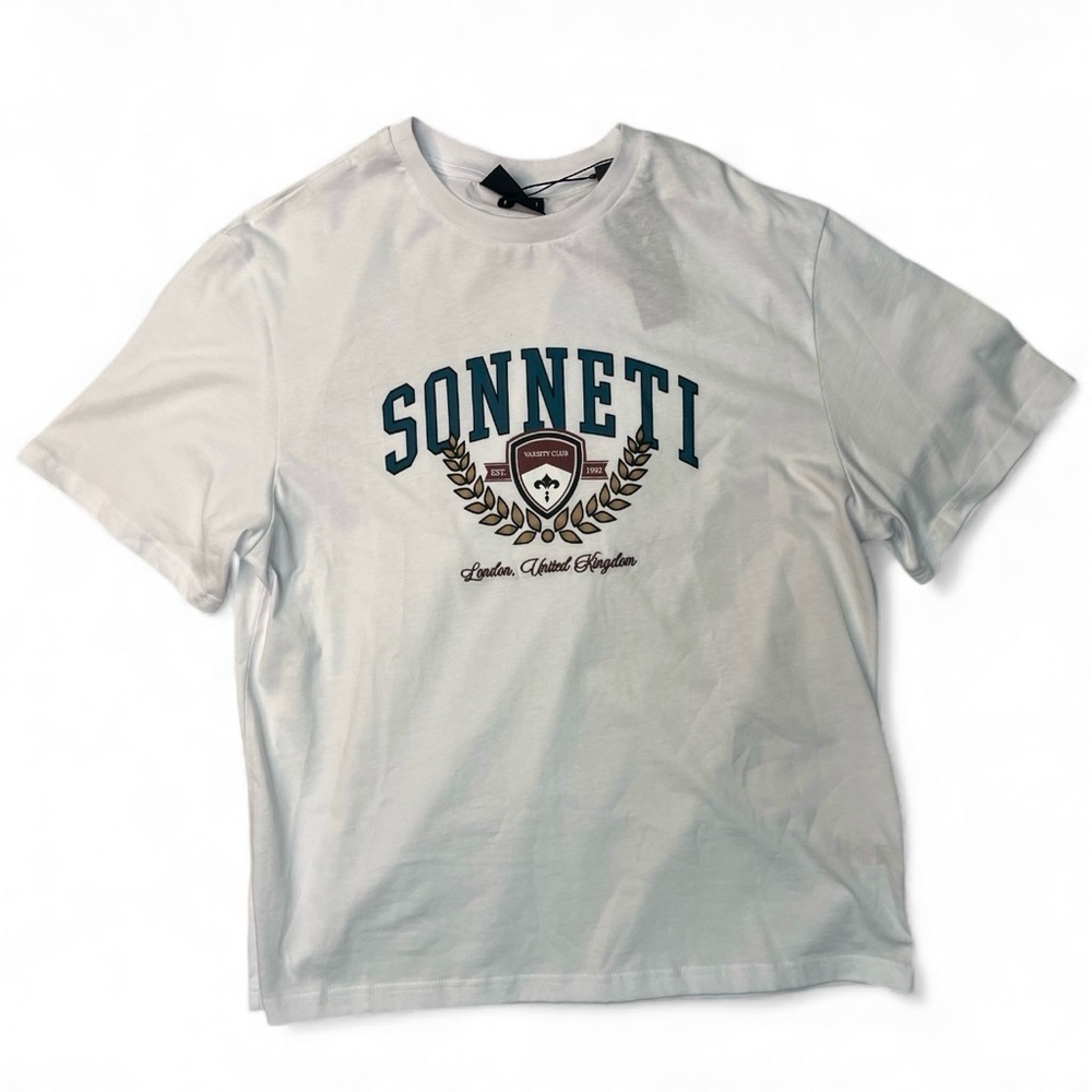 Sz various Sonneti White Graphic T-Shirt